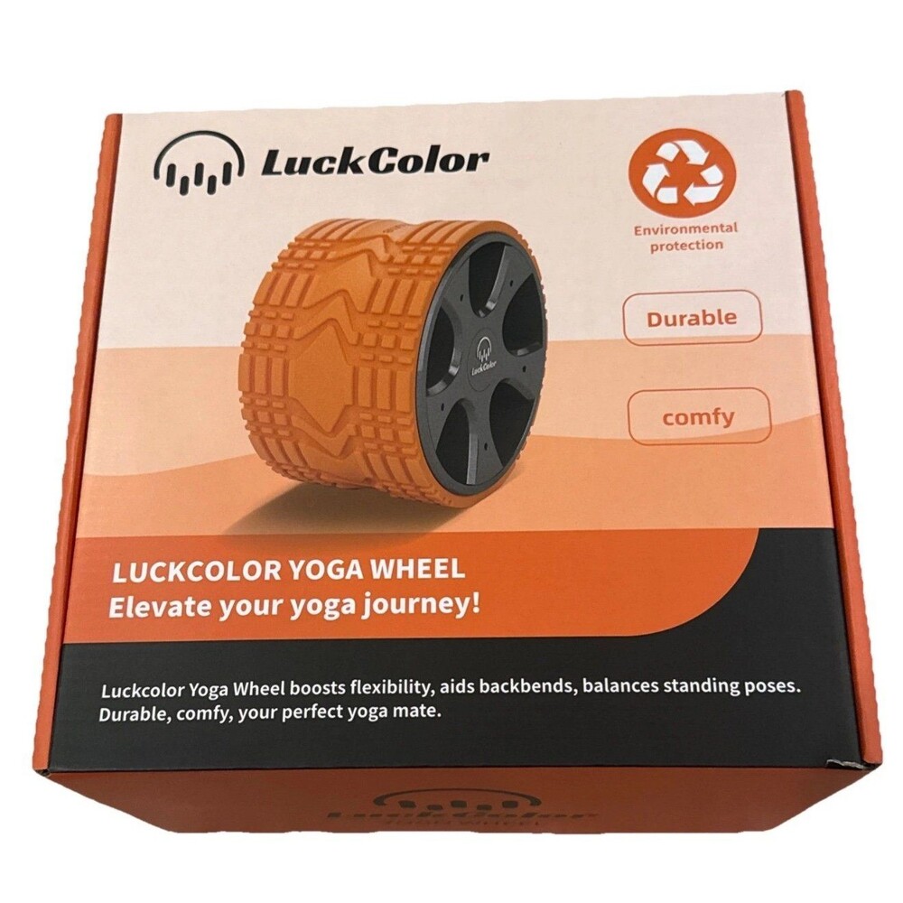 Brand New LUCKCOLOR YOGA WHEEL Acid Blue Flexibility, Backbends, Balance